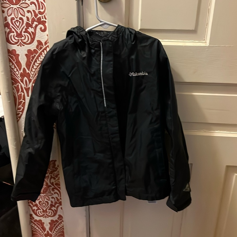 Boys Black Small (7-8) Columbia Lightweight Raincoat